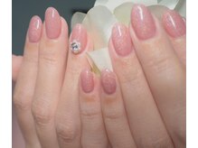 ネイルサロン イツキ(itsuki)/虹色AURORAマグ＋Flowerビジュー