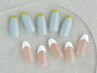 ご新規様☆オフ込み【Hand】フレンチネイル☆ベースカラー有り¥6800→¥6200