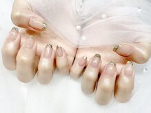 モルフォネイル(Morpho nail)/#ミラー#ガラスフレンチネイル