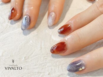ワールド ビューティ ヴィヴァルト 宝塚店(WORLD BEAUTY VIVALTO)/冬ネイル/シンプルアート