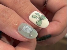 クルネ(QULNE)/リボンネイル ガーリーネイル