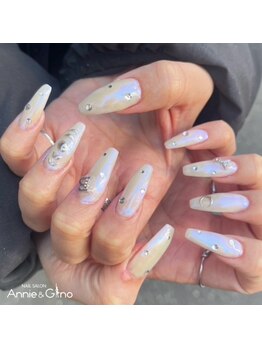 ネイルサロン アニーアンドジーノ シド(NAIL SALON Annie&Gino shido)/ホワイトミラーネイル