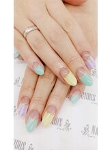 ネイリシャス(NAILICIOUS)/キャンディーストライプフレンチ