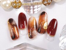 トータルビューティーアンドアズフローラ(Total Beauty & a`s Flora)/冬の天然石風ネイル