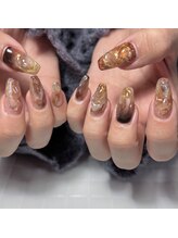 プリュネ(Prune)/ブラウン/ゴールド/インク