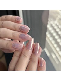 名駅人気！夏ピンクミラーネイル