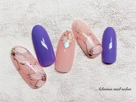 手書き桜ネイル