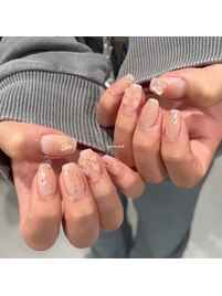 チーク&ちょうちょネイル☆