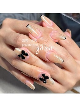 ジェルメ(germer)/スカルプ★ブラックのパーツで♪