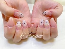 ジーフィンガー 大井町店(G Finger)/ガーリー♪ドット&レースネイル