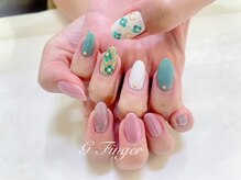 ジーフィンガー 大井町店(G Finger)/グリーンのホロ花&ピンクバカラ