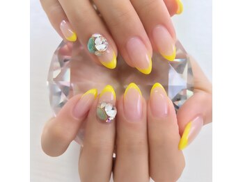 ココロバ ネイルアンドビューティーサロン(COCOLOBA)/イエローフレンチネイル