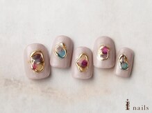 アイネイルズ 横浜EAST店(I-nails)/水彩風インクミラーネイル