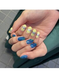 アシメニュアンスネイル