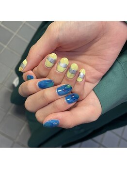 グラマラス アンジェアイ 荻窪店(glamourous ange eye)/アシメニュアンスネイル