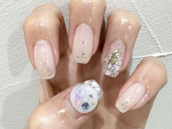 ラメグラデーションネイル☆