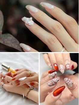 ネイルサロン リッチ ローズ(Nail salon Rich rose)の写真/季節や気分で楽しめるネイルを♪豊富なカラーと絶妙なセンスで貴方の指先を彩ります☆３Dアートも◎