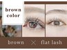 【マツエク/ブラウン】ブラウン × フラットラッシュ120本　¥8000