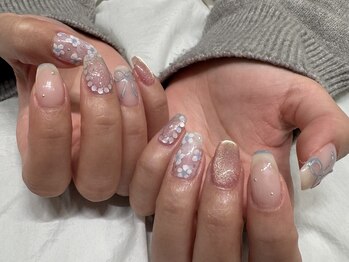 アノカプイル(ankpil)/【春ネイルお花リボン】