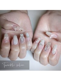 キルティング×リボンネイル