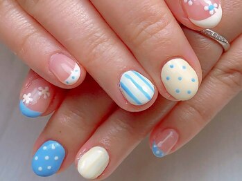 ミハナ 西川口店(MIHANA)の写真/短い爪でもかわいい◎ショートネイルで指先まで抜かりなくおしゃれに★