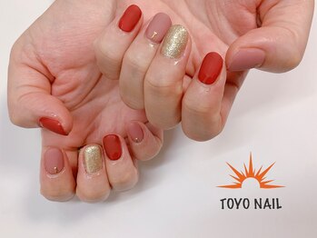 トヨネイル(TOYO NAIL)/マット×ラメ☆