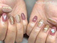 ライズ 本町店(Raize)/シンプル/ピンク/冬ネイル/ラメ