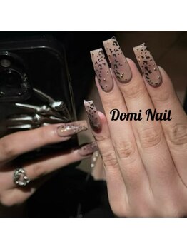 Domi Nail Salon 渋谷店　長さだし/持ち込み/フィルイン/ワンホン/ヒョウ柄＊