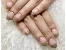 ビーハ ネイル(BeHA)/ぱっつんフレンチ