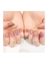 ビューティービースト フォー ネイルアンドアイラッシュ 松浜店(beauty:beast)/ラメカラー×ミラーフレンチ