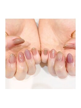 ビューティービースト フォー ネイルアンドアイラッシュ 松浜店(beauty:beast)/ラメカラー×ミラーフレンチ