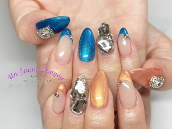 アン ジョーヌドラゴ/【自爪ネイル】フレンチアシメ