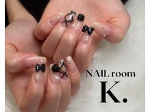 ケードット(K.)/黒ワンホンネイル