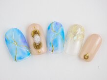まつげアンドネイル ディアマンローズ(DIAMANT ROSE)/天然石風ネイル 90分7480円