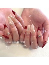 チェリッシュ アンド ジェニ(CHERISH＆JENNI)/フレンチ×ハートネイル