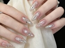 More Glam Nailsalon 横浜店～韓国ネイル・ワンホンネイル・スカルプネイル～の雰囲気（色っぽワンホンネイルで上品に。[韓国ネイル/ワンホンネイル]）