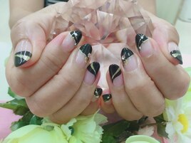 斜めフレンチ☆ブラック