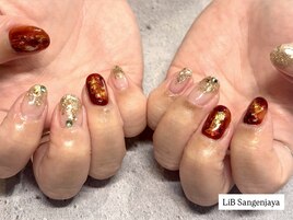 シェル金箔べっ甲デザイン