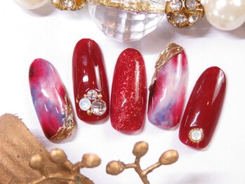 トータルビューティーアンドアズフローラ(Total Beauty & a`s Flora)/大人のボルドーネイル