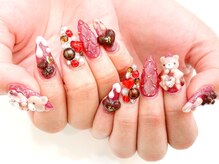 ネイルコレクション ピンク(Nail Collection Pink)/スカルプ放題★3Dくま＆リボン