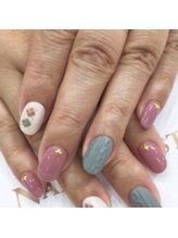 クリスタルネイル ボンベルタ橘店(CRYSTAL NAIL)/アーガイル×ニット