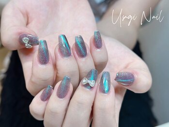 ウサギネイル 新大久保店(usagi nail)/マグネットフレンチ秋可愛い