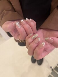 ラメフレンチネイル