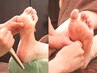 人気メニュー☆彡つるつる角質ケア&足つぼリフレ 60分
