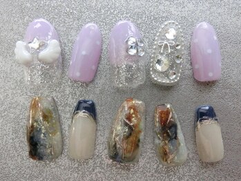 ネイリシャス(NAILICIOUS)の写真/《何度でも同価格♪》つけ放題6本¥7150/10本¥7700♪豊富なパ-ツと繊細Artで指先から女子力UP★