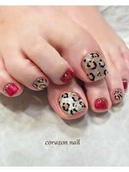コラソンネイル(corazon nail)/FOOT☆90分コース☆レオパード