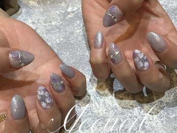 アクイユ 銀座店(ACCUEIL)/フラワーブルーネイル