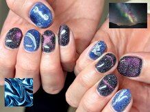 ヌル ネイル 堀江(NURU NAIL HORIE)/マグネットアレンジメンズネイル