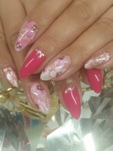 マイネイルアンドアイラッシュ(MyNail&Eyelash)/手描きフラワー
