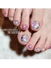 ネイルアンドリラクゼーション マーブル(MARBLE)/持ち込みフットネイル￥6,400